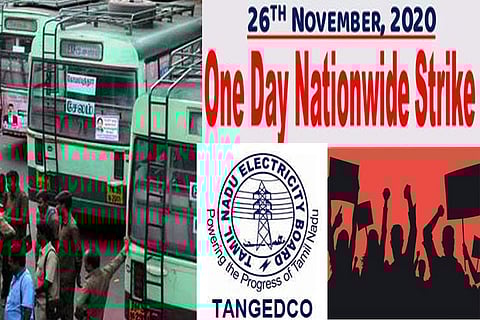 Transport, Tangedco TUs to back general strike on Nov 26