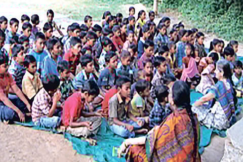 Students during a training session