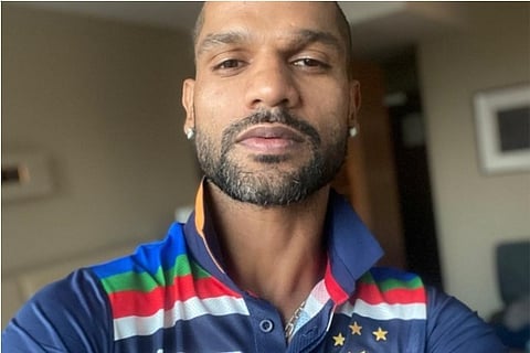Source: Twitter; Shikar Dhawan in the new jersey