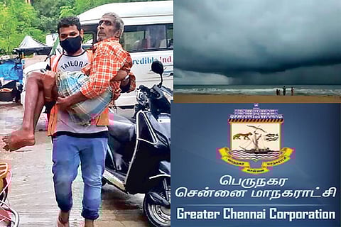 Volunteers take homeless people to relief centres