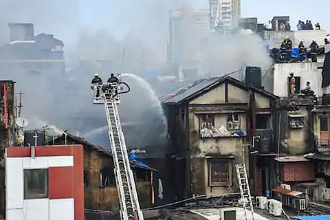 30 hours on, fire fighting still underway at Mumbai market