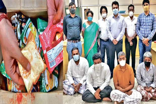 Drugs seized by officials; four accused arrested