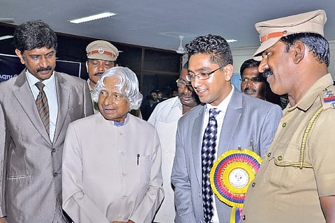 Agniswar and Dr Kalam at the one-year anniversary of Ignite India