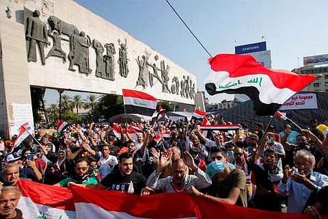 Iraqis mark 1st anniversary of anti-govt protests