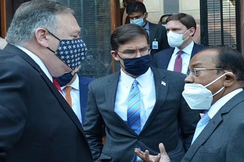 US Secretary of State Mike Pompeo and National Security Advisor Ajit Doval