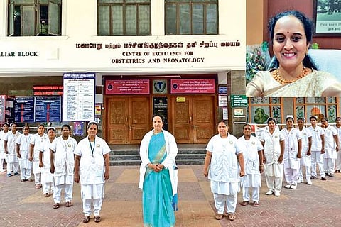 (inset) Director Dr Vijaya Subramanian, she with her team.