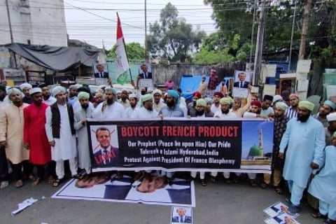 Muslim groups in Hyderabad call for boycott of French products
