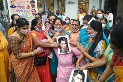 Shiv Sena activists protest against Kangana across Mumbai, actress reacts