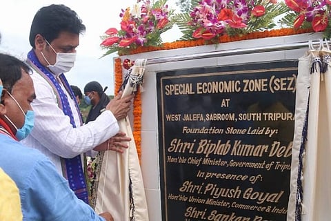 Foundation stone laid for Tripura's first SEZ