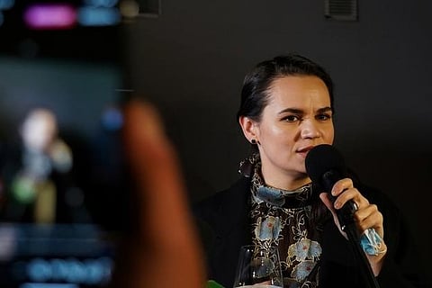 Belarus opposition leader Sviatlana Tsikhanouskaya.