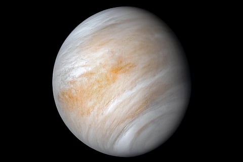 An image of Venus made with data recorded by NASA?s Mariner 10 spacecraft in 1974.
