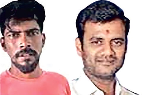 Dinesh (right) and his accomplice Thyagu