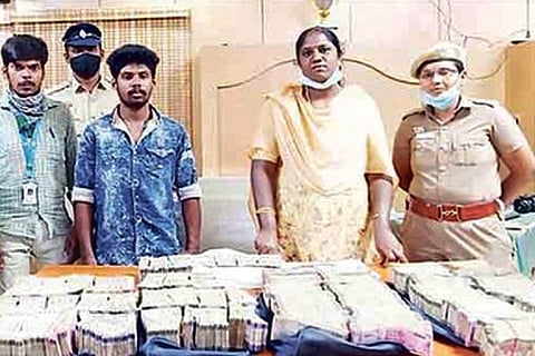 The flying squad seized over Rs 1.48 crore in Tirupur district on Monday