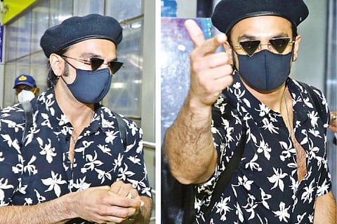 Ranveer at the Chennai airport