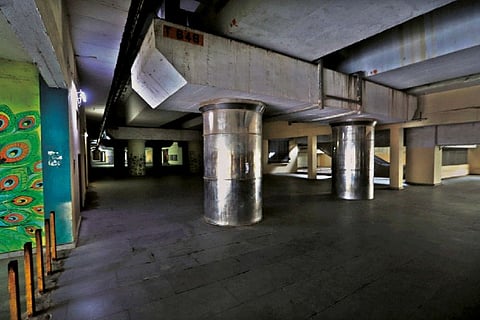 One of the deserted portions of an MRTS station in Chennai