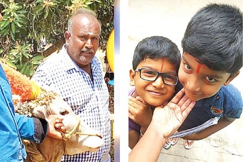 The deceased Mohan Reddy and his grandsons Thanjuj and Tejas