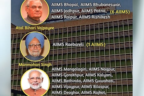 Did UPA govt build just one AIIMS during tenure?