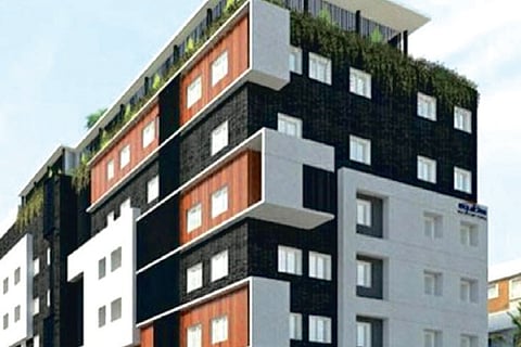 The model of the building