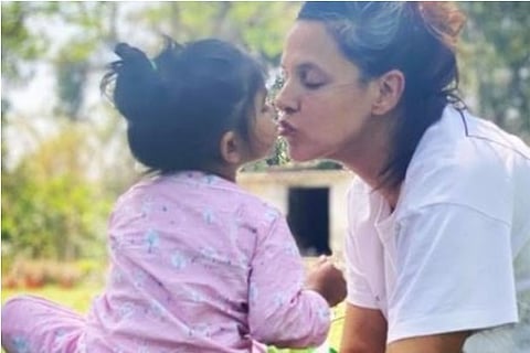 Neha Dhupia with her daughter (Source: Instagram)