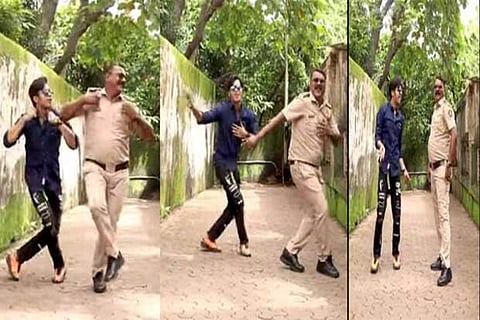 Amol Yashwant Kamble, a Mumbai cop dancing with his partner (Source: Instagram)