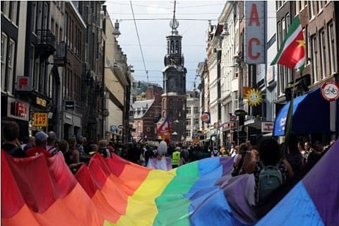 A still from 25th gay pride parade of Amsterdam (Credit: Reuters)