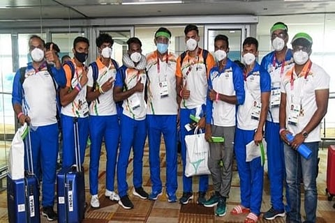 Indian contingent return from Tokyo (SAI Media/Twitter)