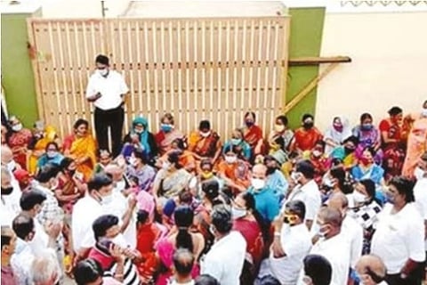 AIADMK MLAs, cadre protest against raids at Velumani’s house