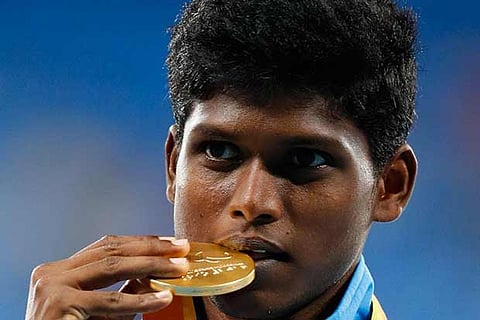 File photo: Mariyappan Thangavelu will be India's flag bearer at the Tokyo Paralympics