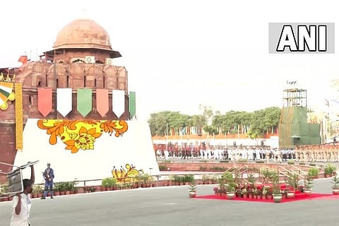 Source: Twitter (ANI); Preparations underway in RedFort