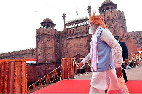 Prime Minister Narendra Modi at Independence Day Celebration (Image: Twitter/Narendra Modi