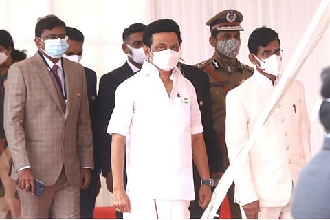 CM Stalin arrives at the Fort St. George