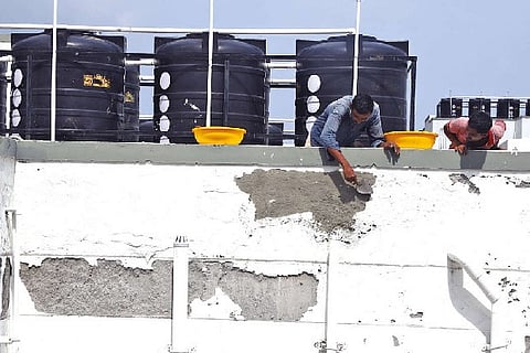 The new building at KP park in poor condition.