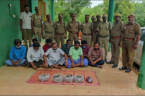 Ambergris worth 13 crores seized near Thazhambur, 9 held