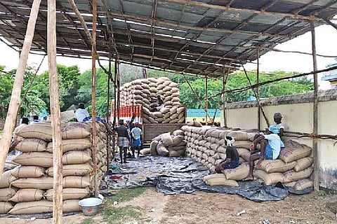 TNCSC reopened the DPC in Villiyanallur village in Mayiladuthurai and commenced procurement.