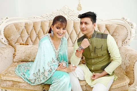 Urvashi Rautela and her brother Yash Raj Rautela (Image source: IANS)