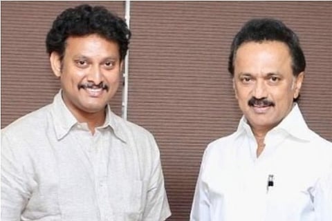 File Photo : Anbil Mahesh Poyyamozhi and M K Stalin