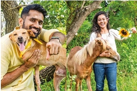 (from left) Aravind SA and Gayathrie