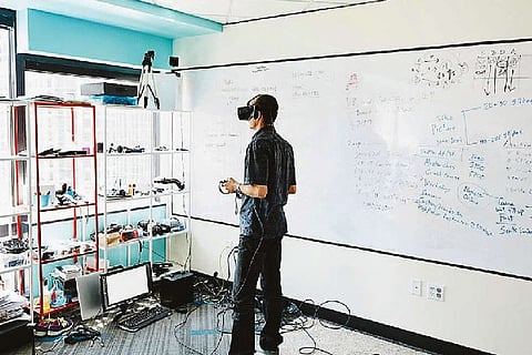 A person using the Metaverse. Representative image