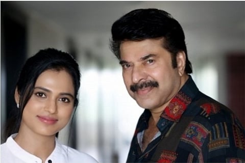 Actress Ramya Pandian and Mammootty (Image Courtesy: IANS)