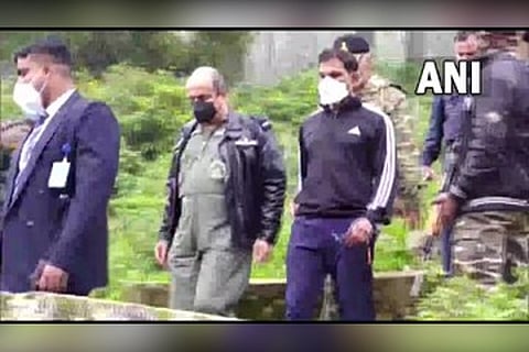 IAF chief Air Chief Marshal VR Chaudhari reaches chopper crash site