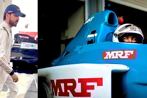 Actor Jai; Jai getting ready for the race.