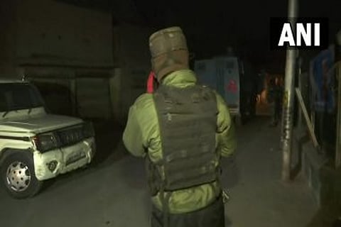 Two policemen were killed and 12 others injured in this attack (Image Courtesy: ANI)