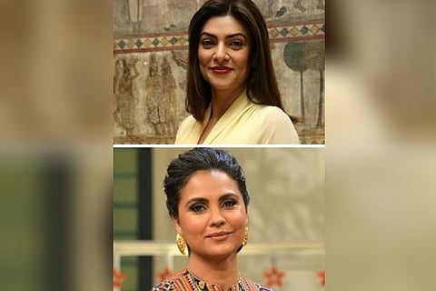 (Top) Sushmita Sen; Lara Dutta.