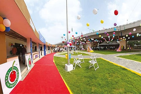 A view of the Kathipara Urban Square