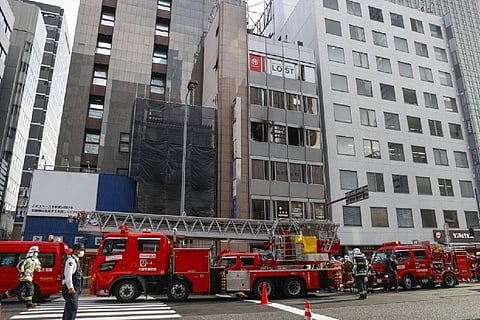 Firetrucks outside the building. Image Courtesy: Reuters