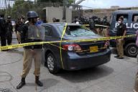 At least 12 people were killed and an equal number injured on Friday in Karachi bomb blast