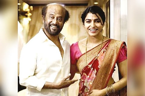 Rajinikanth and Sai Dhanshika
