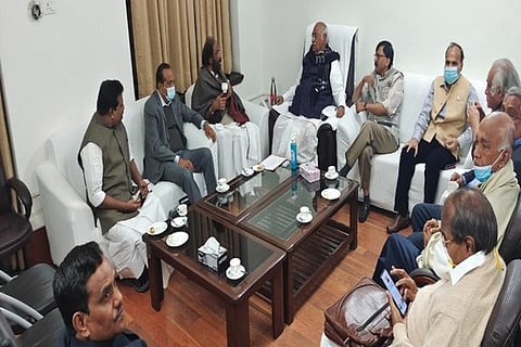 Opposition leaders at a meeting ahead of Parliament Session (Image credit: PTI)