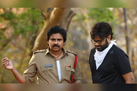 Pawan Kalyan in the sets of 'Bheemla Nayak'