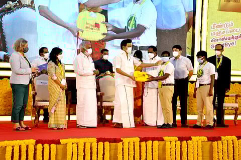 Stalin on Thursday launched an environment-friendly initiative Meendum Manjapai Vizhipunarvu Iyakkam